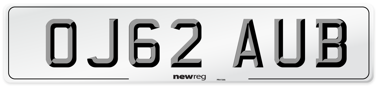 OJ62 AUB Number Plate from New Reg